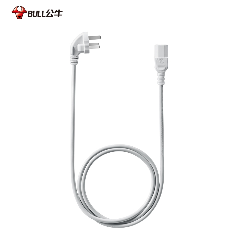 >公牛三孔品字形转换器电源线通用耐用凹槽插头耦合器J4N