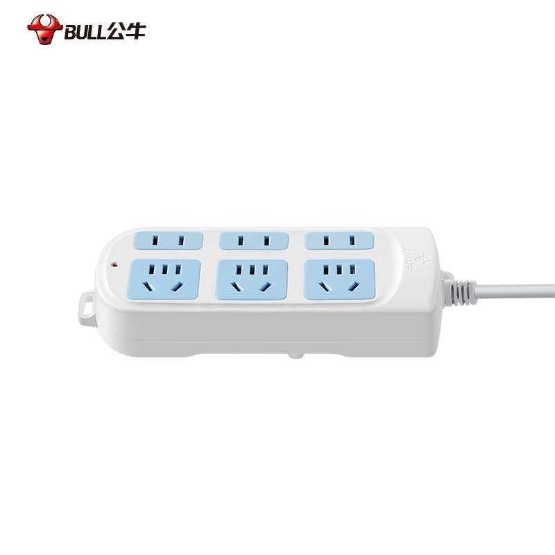 >公牛家用有线插座接线板插排插线板拖线插板六6孔位1.8米GN-102